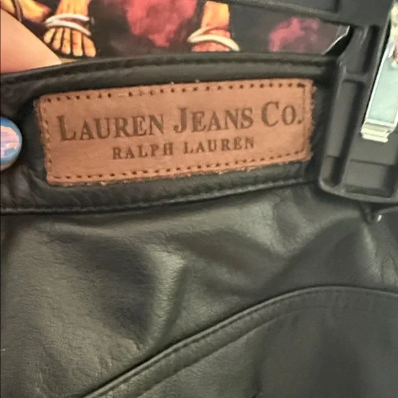 Lauren Jean Co Vintage 2001 Black Leather Boot Cut Pants